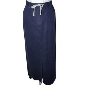 Tommy Hilfiger, Navy, Midi Drawstring Pencil skirt. Size 4